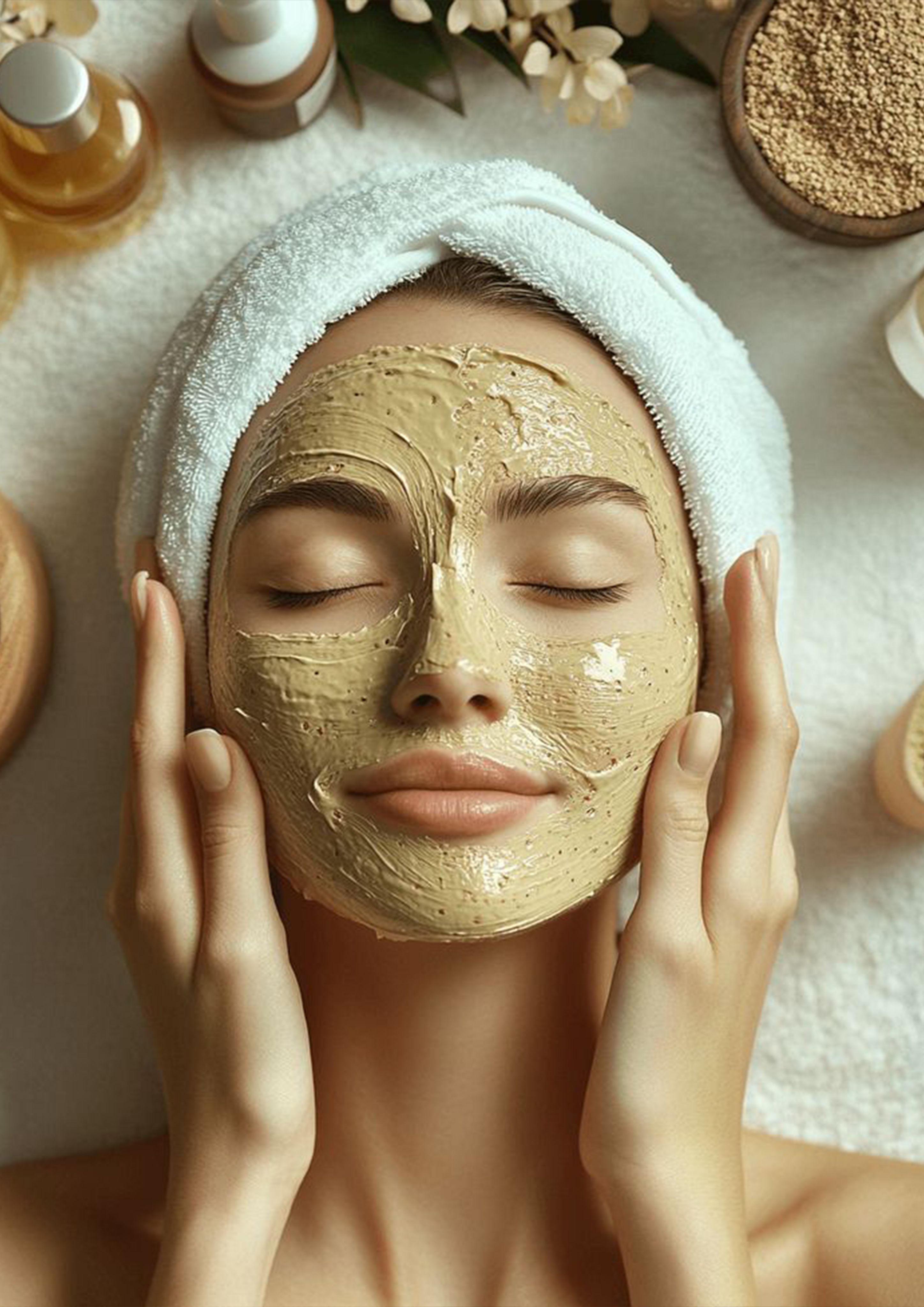 Student practicing advanced facial treatment